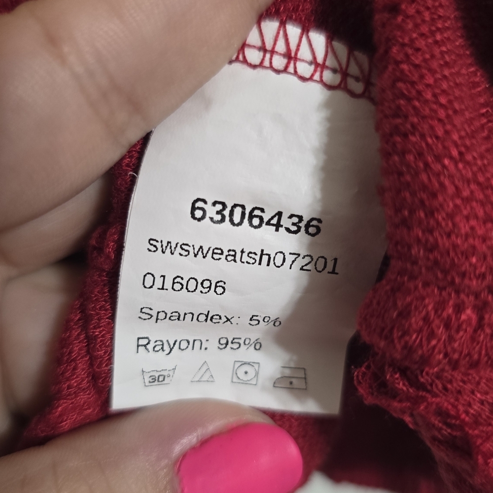 SHEIN Red Cowl Neck Sweater - Picture 2 of 5